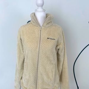 Columbia fleece cream zip up